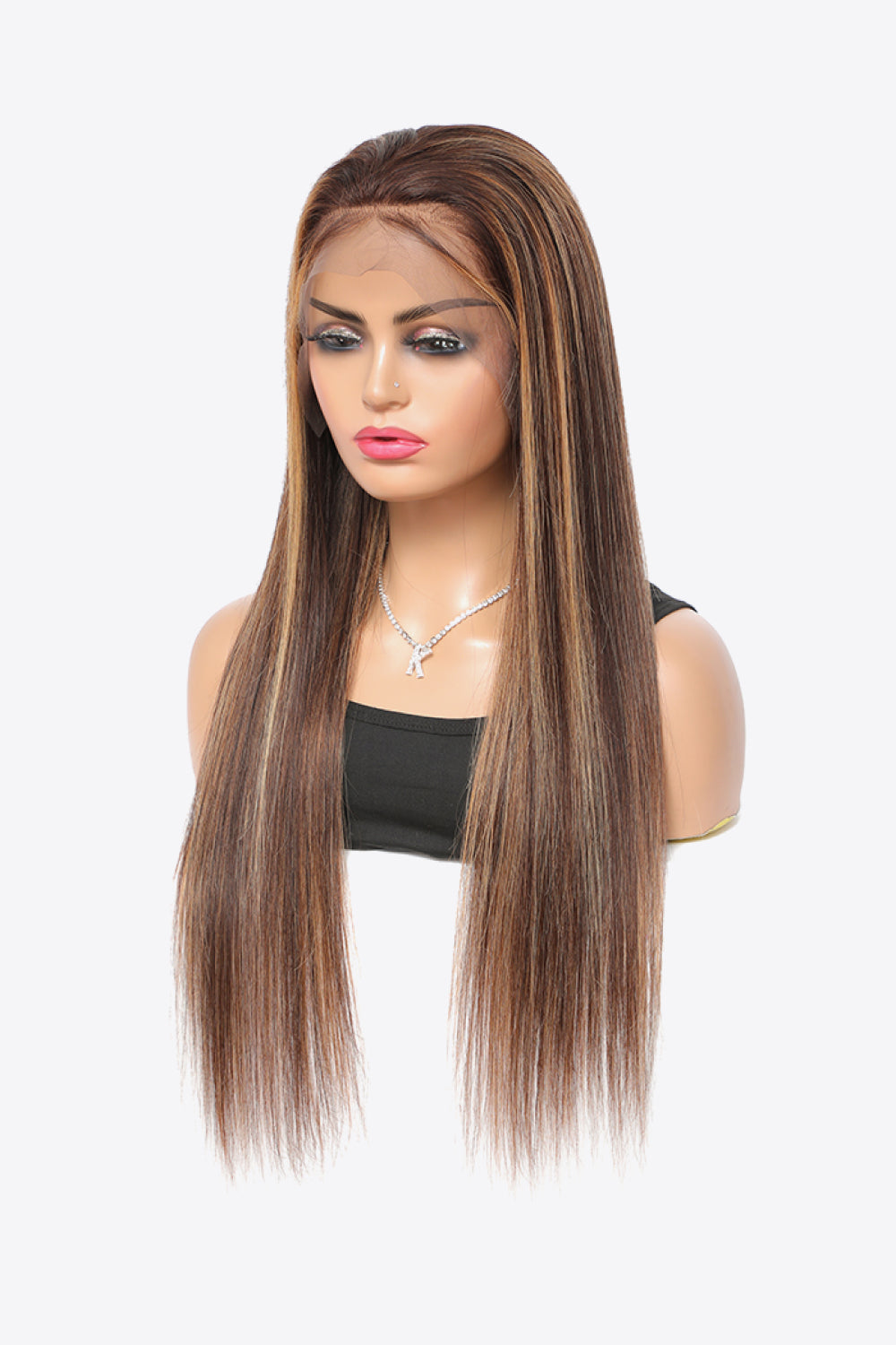 18" 160g Highlight Ombre #P4/27 13x4 Lace Front Wigs Human Virgin Hair 150% Density
