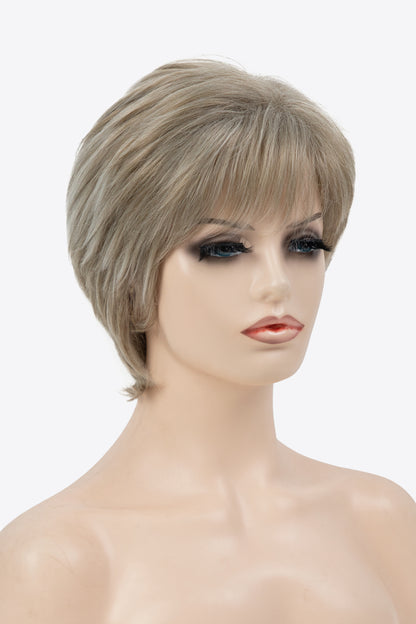 Full Machine Made Short Layered Wigs 4''