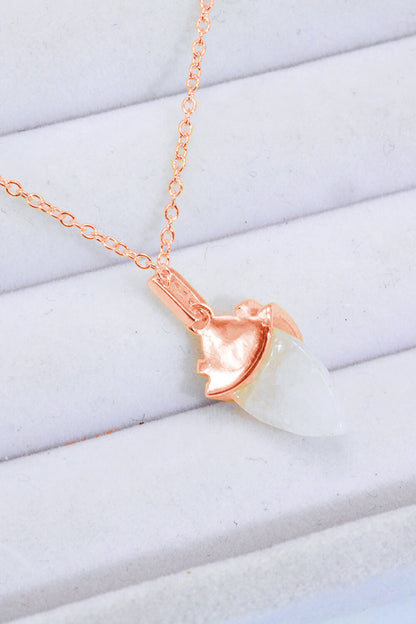 18K Gold-Plated Moonstone Pendant Necklace